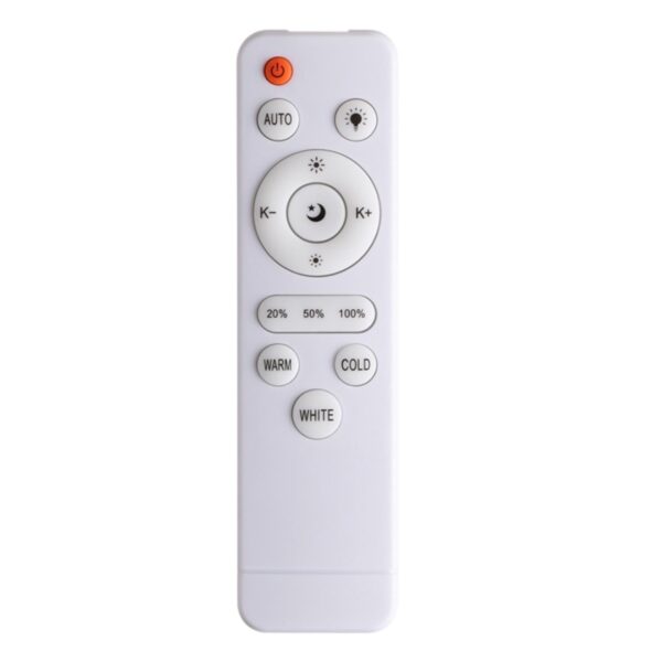 2074/DL PALE SN 000 Светильник пластик/белый/хром/прозрачный LED 48Вт 3000-6300K D410 IP43 пульт ДУ LAZANA