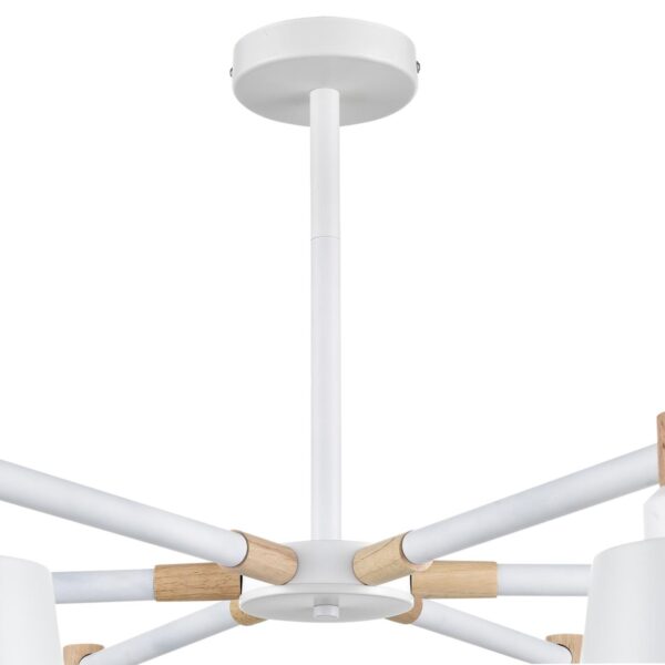 3d437aa078d9752fc55ade1af63b31eb 8097/6C MODERNI LN26 342 белый/белый металл, дерево/металл Люстра потолочная Е27 6*60W 220V ROSALINA