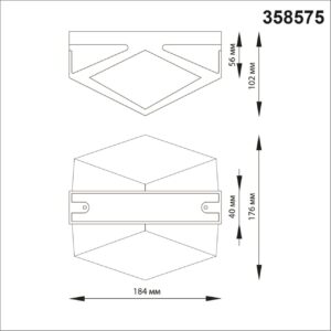 3e0c236c1a84998ce258e3b3a33016b8 358575 STREET NT21 728 темно-серый Ландшафтный настенный светильник IP54 LED 4000K 12W 85-265V KAIMAS