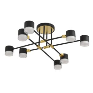 3e41f4688a12357844956d5f8459f768 8307/8C COMFI LN26 237 золотой/черный, металл Светильник потолочный GX53 LED 8*7W 220V LENIANA
