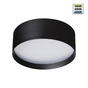 3eab990d0a22ccdf198ab2504a7d3b10 359599 OVER NT25 000 черный Светильник накладной светодиодный с переключ. цв. температуры IP20 LED 24W 220-240V 3000К4000К6000К ORBIS