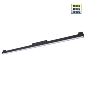 359621 SHINO NT25 000 черный Трековый светильник для низков. шинопровода с переключ. цв. темпер. IP20 LED 3000К4000К6000К 30W 48V FLUM