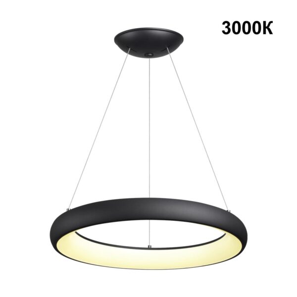 40edc48b5b687dce118ad4bde0a70189 359024 OVER NT23 300 черный Светильник подвесной диммируемый, в комплекте пульт ДУ (2.4G) IP20 LED 3000К~6000К 60W 85-265V FOLD