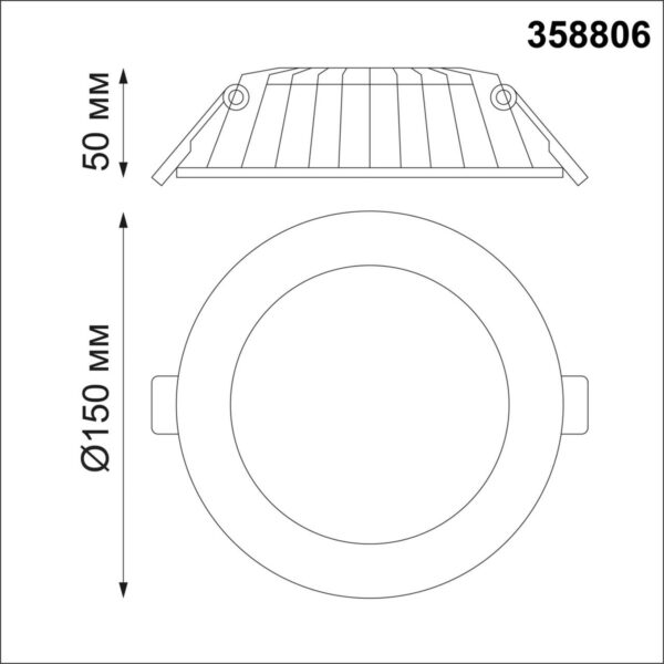 4381ae6cb6c18e5d359a36e1863bc7e1 358806 SPOT NT21 494 белый Светильник встраиваемый светодиодный IP20 LED 12W 960Лм 3000K 100-240V GESSO