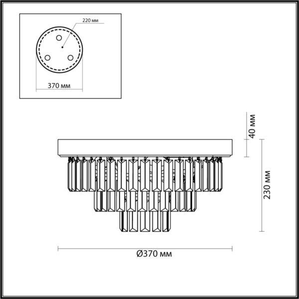 5257/4C CLASSI LN26 119 латунь Люстра потолочная E14 4*40W 220V ZAHA