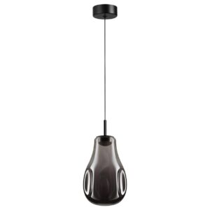 463073aacb584acd5135905b32c05083 5098/4LC PENDANT ODL25 365 черный/дымчатый/металл/стекло Подвес LED 4W 4000K 388Лм NAVE