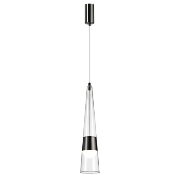 5044/12L L-VISION ODL24 000 глянц.темн.хром/прозрачный/металл/стекло Подвес LED 12W 3000K 1334Лм LUMP