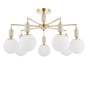 480ff2366796749602ce756896de87c4 6580/7C CLASSI LN26 36 французское золото, серый/белый металл, керамика/стекло Люстра потолочная E14 7*40W 220V VIVIEN