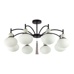 48afb7d93e5072033043ad2a92ca0225 8273/8C NEOCLASSI LN26 041 черный/серый/белый, металл/керамика/стекло Люстра потолочная Е14 8*40W 220V GLORIYA