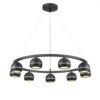 8242/9 COMFI LN26 245 черный металл Светильник подвесной LED GX53 8*7W 220V LUAZANA