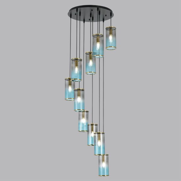4cd6755399cd1c66628cc4342a731d30 8401/10 MODERNI LN26 000 черный/античная бронза/серо-синий, металл/стекло Люстра E14 10*40W 220V MURANO