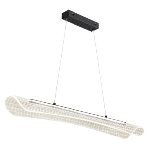 4dc4c9faa81dd033bb9a266fc65a6c66 359191 OVER NT23 306 черный Светильник подвесной диммируемый, в комплекте пульт ДУ IP20 LED 3000К~6000К 32W 220-240V WELLE