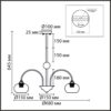 8323/5C MODERNI LN26 038 латунь/белый, металл/стекло/дерево Люстра потолочная E27 5*60W 220V LARINA