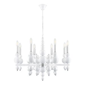 4ec57bcb2b351f577d6546ebaf39c8d8 8260/8 MODERNI LN26 126 белый/хром, металл Люстра E14 8*40W 220V NANA
