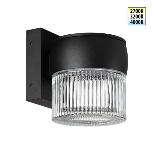 50edc496ba6a80fab266a433dac1efbf 359717 STREET NT25 718 черный Светильник ландшафтный с переключателем цв. температуры IP65 LED 8W 100-240V 2700К/3200К/4000К ESTIMA