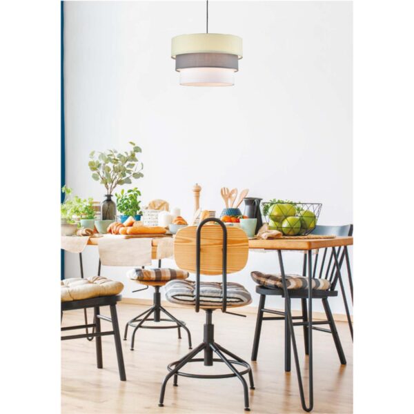 50f2ff1b707edf2e53ce7a14d71eb2d2 8039/3 MODERNI LN26 187 никель/мятный/серый/белый, металл/текстиль Подвесной светильник Е27 3*60W 220V ILAIDA