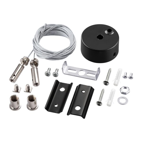 52c1368773ab2f29578c7145fb5a6a2b 135316 PORT NT25 207 черный Подвесной комплект с 2-х метровыми тросами IP20 VECTOR