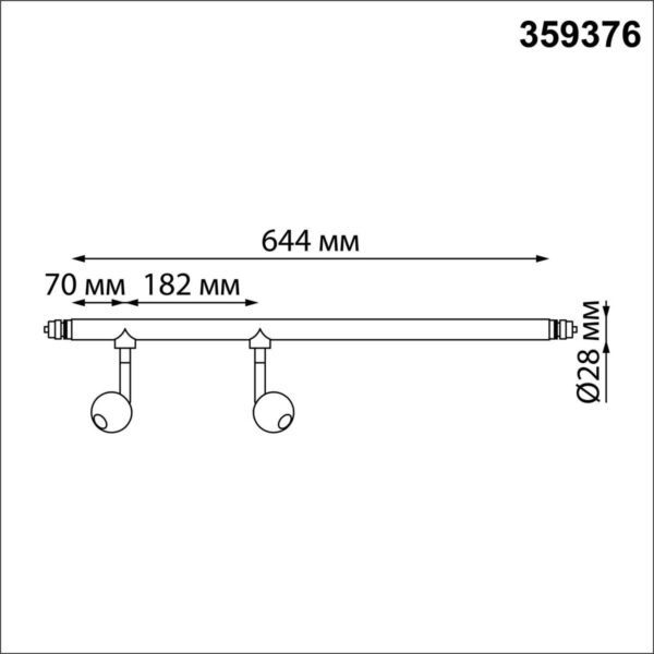 5359a774bdb5782a8e4e2b03b55e8014 359376 KONST NT24 038 черный Светильник диммир. со сменой цв. температ. (управл. - пульт ДУ или прилож. Smart Life) IP20 LED 14W 48V 3000-6000К GLAT