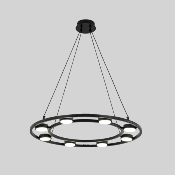 53a1158375cb9d1b65fb646d58f1537d 8340/8 MODERNI LN26 254 черный, металл Люстра подвесная LED GX53 8*7W 220V TORINA