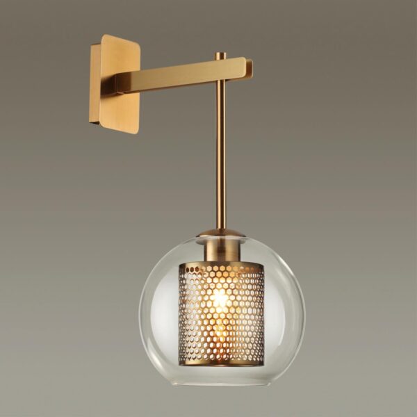 4939/1W PENDANT ODL22 000 античн.бронза/металл/прозрачный/стекло Бра E27 1*40W CLOCKY