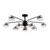 54f3e04211ca751cf8ab8eb6c4f56ec8 8349/10C COMFI LN26 232 черный/прозрачный, металл/стекло Светильник потолочный LED GX53 10*7W 220V NATALINA