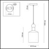 4085/1 PENDANT ODL19 417 темн.серый/золотой Подвес Е27 1*40W 220V BOLLI