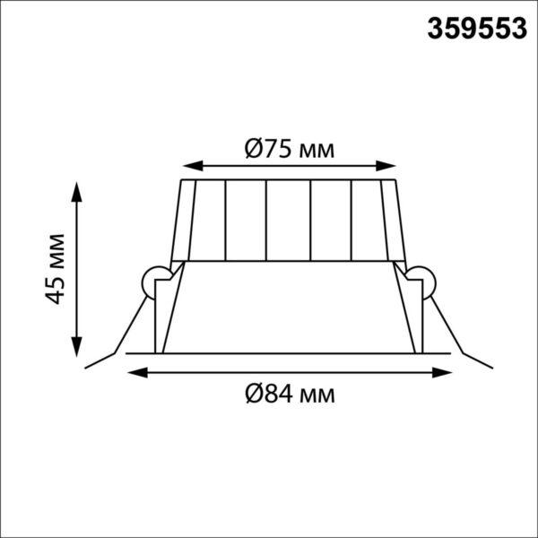 568330384906bb609583abbdb23fc3ef 359553 WIR NT25 000 белый Светильник встраиваемый с переключателем цв. температуры IP44 LED 10W 220-240V 3000К4000К6000К CLARA