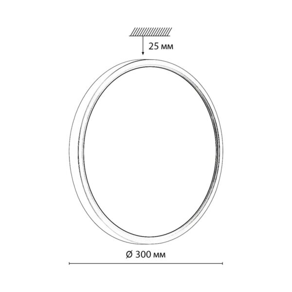 7660/24L MITRA LED SN 554 Светильник пластик/белый/черный LED 24Вт 3000/4000K D300 IP40 ALFA BLACK