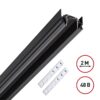 5a22260a98a78baffcda28f30cf72d30 135201 SHINO NT23 172 черный Низковольтный шинопровод для монтажа в натяжной потолок 2м IP20 48V SMAL
