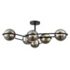 5c81bcd0fad8e8436e1f44d2ba30f6f8 8060/6C COMFI LN24 000 черный/дымчатый металл/стекло Люстра потолочная E27 6*60W 220V CAMILIE