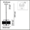 8007/3 MODERNI LN26 296 черный/черный, золотой металл/металл, стекло Подвесной светильник Е14 3*40W 220V ZARINA