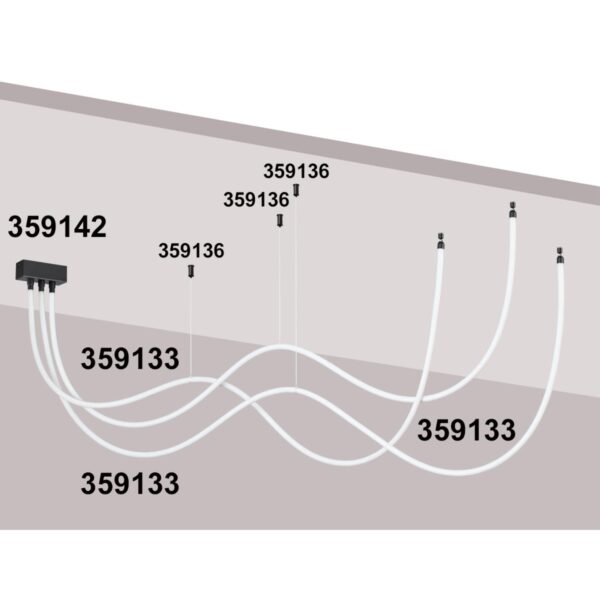 359133 KONST NT23 068 черный Светильник светодиодный IP20 LED 4000K 38W 170-265V 3800Лм RAMO