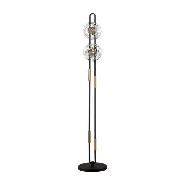 5407/23FL MODERN ODL_EX24 101 черный/золотой/металл/стекло Торшер LED 23W 3000K 1940Лм MAGNET
