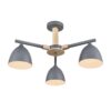 63ca4db9200edffa8764761a53eed8d5 8096/3C MODERNI LN26 339 серый/серый металл, дерево/металл Люстра потолочная Е27 3*60W 220V COLANGE