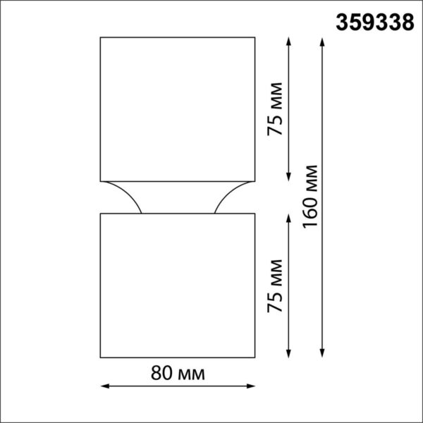 359338 OVER NT24 318 черный Светильник накладной светодиодный IP20 LED 10W/3W 3000K 1090Лм 170-265V ARISTO
