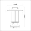 6a6231981653be58a78ecab82b8232d1 4047/1B NATURE ODL18 697 белый/коричневый Уличный светильник на столб IP54 E27 18W 220V MITO