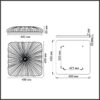 7730/72L PIKO LED SN 000 Светильник металл/пластик/белый/прозрачный LED 72Вт 3000-6000K 490х490 IP20 пульт ДУ FORTUNA