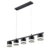6a8b2a5c3d262a04a9b317873a5ac67b 8240/5 COMFI LN26 240 черный, металл/акрил Светильник подвесной LED GX53 5*7W 220V LANIKA