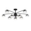 6c513f84201eaeed20455cce1197ab50 8349/10C COMFI LN26 232 черный/прозрачный, металл/стекло Светильник потолочный LED GX53 10*7W 220V NATALINA