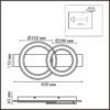 8023/80CL LEDIO LN24 000 черный/дерево, металл/МДФ Потолочный светильник  3000/4000/6500К LED 80W 220V  PINE