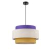 6ebfa6a4ac560770a085fb22ed19b80b 8281/4 MODERNI LN26 183 черный/фиолетовый/бежевый/желтый, металл/текстиль Светильник подвесной E14 4*40W 220V PALERMO