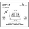 710fcb2c1d86148fac7a0d64121bcaf9 357909 SPOT NT19 474 золото Светильник встраиваемый IP44 LED 3000К 10W 100-265V METIS