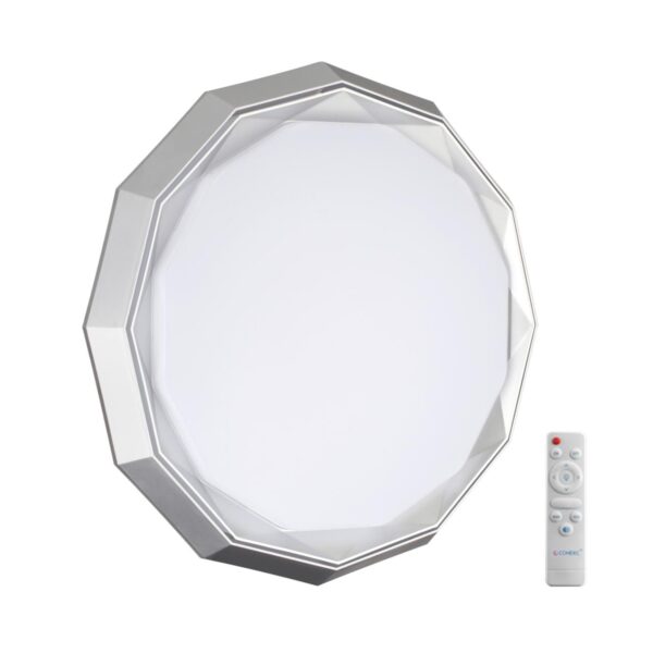 75dd31a13393c7a3549c9d8b14c20277 7671/DL COLOR SN 000 Светильник пластик/белый/хром LED 48Вт 3000-6000К D435 IP43 пульт ДУ VAXIN