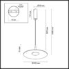 7037/12L HIGHTECH ODL25 000 темно-зеленый/металл/акрил Подвесной светильник IP20 LED 12W 3000K AC90-260V SOMBRA