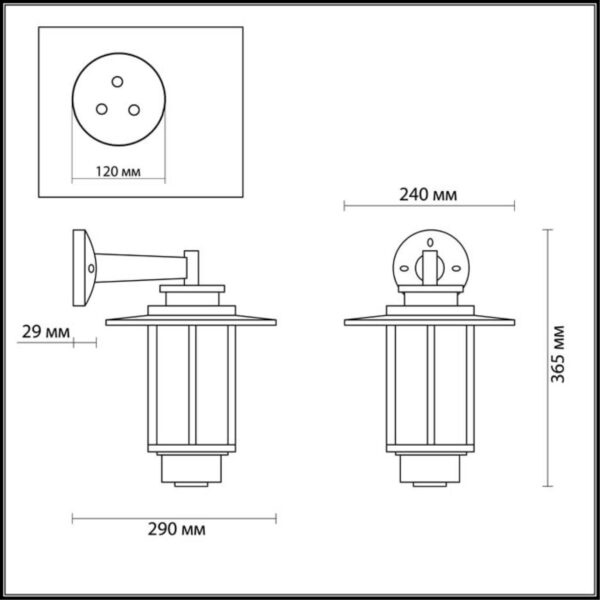 7cf5856b1119ea815147f1bd01f4c3a1 4047/1W NATURE ODL18 697 белый/коричневый Уличный настенный светильник IP54 E27 18W 220V MITO