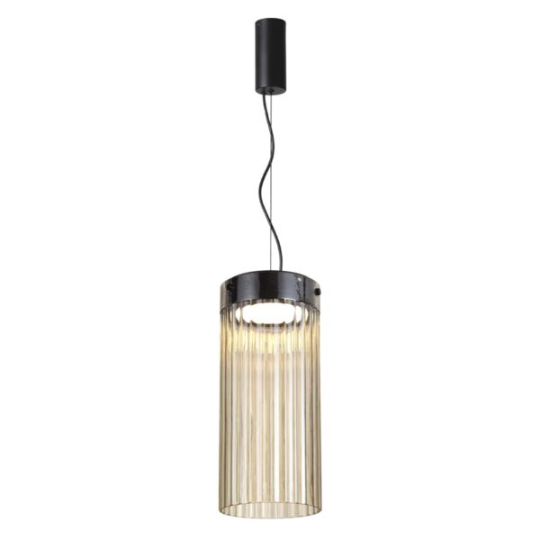 5047/10L L-VISION ODL24 000 черный/светл.янтарный/металл/стекло Подвес LED 10W 4000К 1237Лм PILLARI