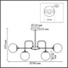 7efe89f091d20f5b9080adc07e305624 8375/9C MODERNI LN26 172 черный/латунь/белый, металл/стекло Люстра потолочная E27 9*60W 220V ELRONA