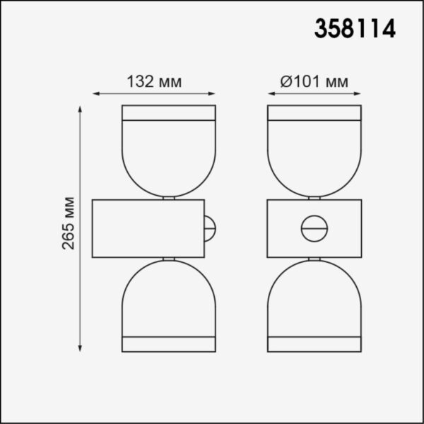 7f8c35df8968a422b8e2de5b8915489f 358114 STREET NT19 366 темно-серый Ландшафтный настен.светильник IP65 LED 3000К 20W GALEATI