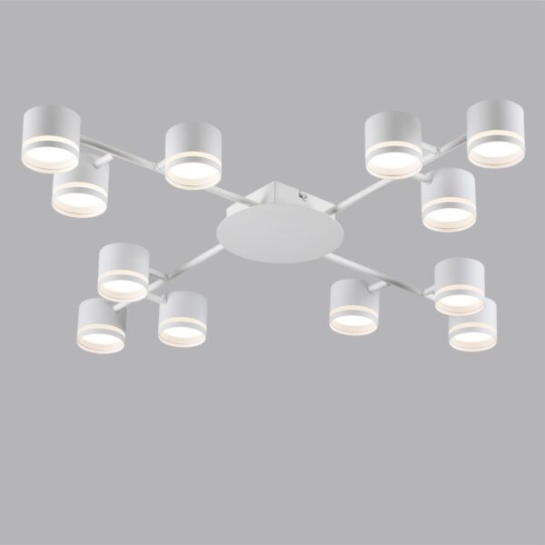 85cb95e5f033b42dc1f70142b505b3ca 8235/12C COMFI LN26 242 белый, металл Люстра потолочная LED GX53 12*12W 220V GARETA