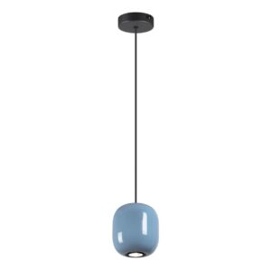 86b3518cbba0cf31ca7752319a378990 5053/1B PENDANT ODL24 375 черный/голубой/металл Подвес GU10 LED 4W OVALI